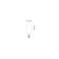Lucide C35 - Filament lamp - Ø 3,5 cm - LED Dimb. - E14 - 1x3W 2200K - Amber Clearance