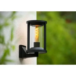 Lucide CADIX - Wandlamp Buiten - 1xE27 - IP65 - Zwart Best