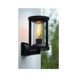 Lucide CADIX - Wandlamp Buiten - 1xE27 - IP65 - Zwart Best