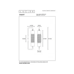 Lucide CALIXT - Wandlamp - 1xE27 - Zwart Best