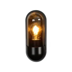 Lucide CAPSULE Wandlamp Buiten-Zwart-1xE27-15W-IP54 Discount
