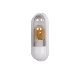 Lucide CAPSULE Wandlamp Buiten-Wit-1xE27-15W-IP54-Kunsts. Discount