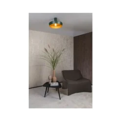 Lucide CARDIFF - Plafonnière - Ø 40 cm - 1xE27 - IP21 - Groen Sale