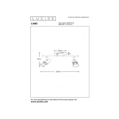 Lucide CARO Plafondspot-Zwart-2xGU10-5W-Metaal New