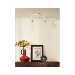 Lucide CARO-LED - Plafondspot - LED - GU10 - 2x5W 2700K - Wit Hot