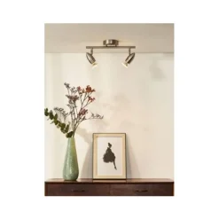 Lucide CARO-LED - Plafondspot - LED - GU10 - 2x5W 2700K - Mat chroom Online