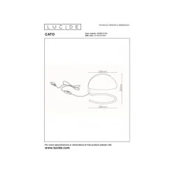 Lucide CATO Tafellamp-Blauw-Ø23,5-1xE27-40W-Glas