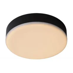 Lucide CERES-LED - Plafonnière Badkamer - Ø 21,5 cm - LED Dimb. - 1x30W 3000K - IP44 - Zwart Best