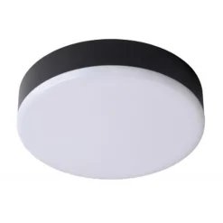 Lucide CERES-LED - Plafonnière Badkamer - Ø 21,5 cm - LED Dimb. - 1x30W 3000K - IP44 - Zwart Best