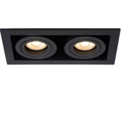 Lucide CHIMNEY - Inbouwspot - 2xGU10 - Zwart Online