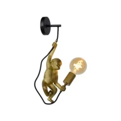 Lucide CHIMP. Wandlamp-Zwart-1xE27-60W-Kunsts. Discount