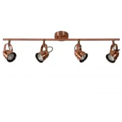 Lucide CIGAL - Plafondspot - Ø 9 cm - LED - GU10 - 4x5W 2700K - Koper Clearance