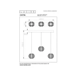 Lucide CINTRA Hanglamp-Transp.-LED Dimb.-4,7W-2700K