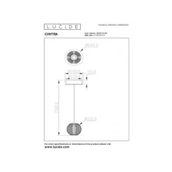 Lucide CINTRA Hanglamp-Transp.-Ø14-LED-5,7W-2700K-Acryli. Online