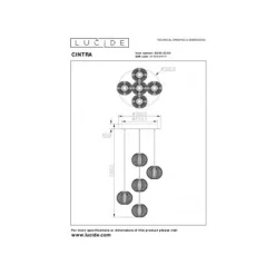 Lucide CINTRA Hanglamp-Transp.-Ø32-LED Dimb.-4,7W-2700K