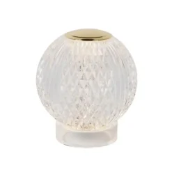 Lucide CINTRA OPLAADBARE TAFELLAMP BATTERIJ Ø9CM LED DIMBAAR 1x1,5W 2700K 3 STEPDIM TRANSPARANT Outlet