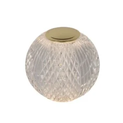 Lucide CINTRA OPLAADBARE TAFELLAMP BATTERIJ Ø9CM LED DIMBAAR 1x1,5W 2700K 3 STEPDIM TRANSPARANT Outlet