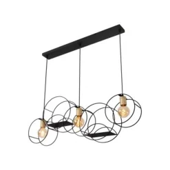 Lucide CIRCLE Hanglamp-Zwart-3xE27-40W-Metaal