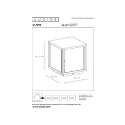 Lucide CLAIRE - Sokkellamp Buiten - 1xE27 - IP54 - Antraciet