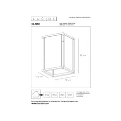 Lucide CLAIRE - Wandlamp Buiten - 1xE27 - IP54 - Antraciet Sale