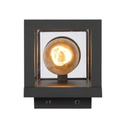 Lucide CLAIRE MINI - Wandlamp Buiten - 1xE27 - IP54 - Antraciet New