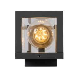 Lucide CLAIRE MINI - Wandlamp Buiten - 2xE27 - IP54 - Antraciet Hot