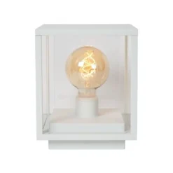 Lucide CLAIRE Sokkellamp Buiten-Wit-1xE27-15W-IP54-Glas Best