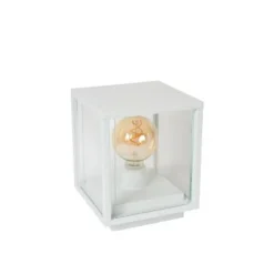 Lucide CLAIRE Sokkellamp Buiten-Wit-1xE27-15W-IP54-Glas New