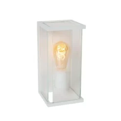 Lucide CLAIRE Wandlamp Buiten-Wit-1xE27-15W-IP54-Glas Sale