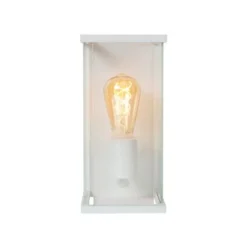 Lucide CLAIRE Wandlamp Buiten-Wit-1xE27-15W-IP54-Glas Sale