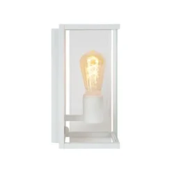 Lucide CLAIRE Wandlamp Buiten-Wit-1xE27-15W-IP54-Glas Sale