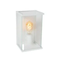 Lucide CLAIRE Wandlamp Buiten-Wit-1xE27-15W-IP54-Glas Outlet