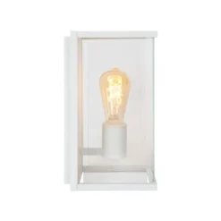 Lucide CLAIRE Wandlamp Buiten-Wit-1xE27-15W-IP54-Glas Discount