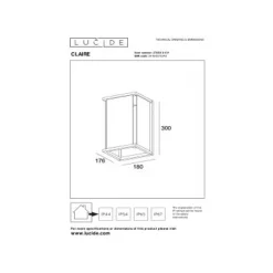 Lucide CLAIRE Wandlamp Buiten-Wit-1xE27-15W-IP54-Glas Discount