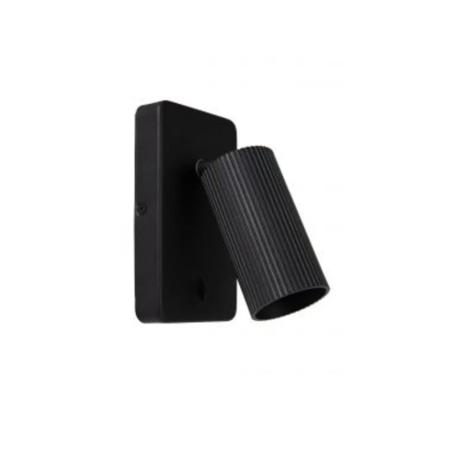 Lucide CLUBS Bedlamp-Zwart-1xGU10-40W-Alumin. Discount