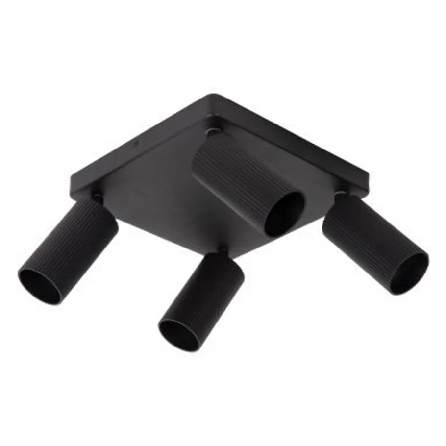 Lucide CLUBS Plafondspot-Zwart-4xGU10-40W-Alumin. New