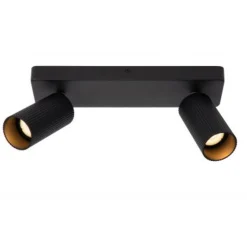Lucide CLUBS Plafondspot-Zwart-2xGU10-40W-Alumin. Outlet