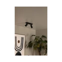 Lucide CLUBS Plafondspot-Zwart-2xGU10-40W-Alumin. Outlet