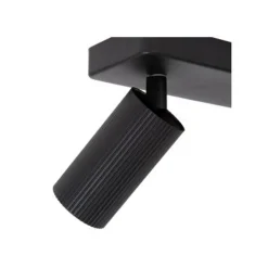 Lucide CLUBS Plafondspot-Zwart-2xGU10-40W-Alumin. Outlet