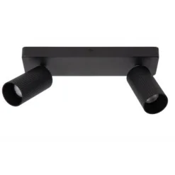 Lucide CLUBS Plafondspot-Zwart-2xGU10-40W-Alumin. Outlet