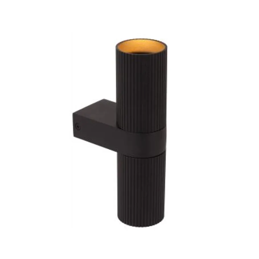 Lucide CLUBS Wandspot-Zwart-2xGU10-40W-Alumin. New