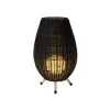 Lucide COLIN Tafellamp-Zwart-Ø22-1xG9-3W-Rotan Hot