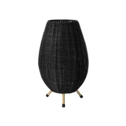 Lucide COLIN Tafellamp-Zwart-Ø22-1xG9-3W-Rotan Hot