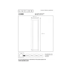 Lucide COMBO - Sokkellamp Buiten - Ø 9 cm - LED - 1x9W 3000K - IP54 - Zwart Outlet