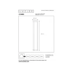 Lucide COMBO - Sokkellamp Buiten - Ø 9 cm - LED - 1x9W 3000K - IP54 - Zwart Online