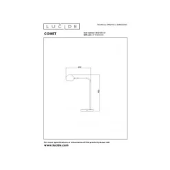 Lucide COMET Tafellamp-Wit-LED Dimb.-3W-2700K-3 StepDim