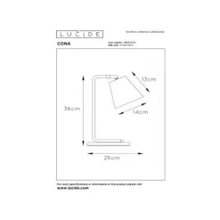 Lucide CONA - Tafellamp - 1xE14 - Wit Online