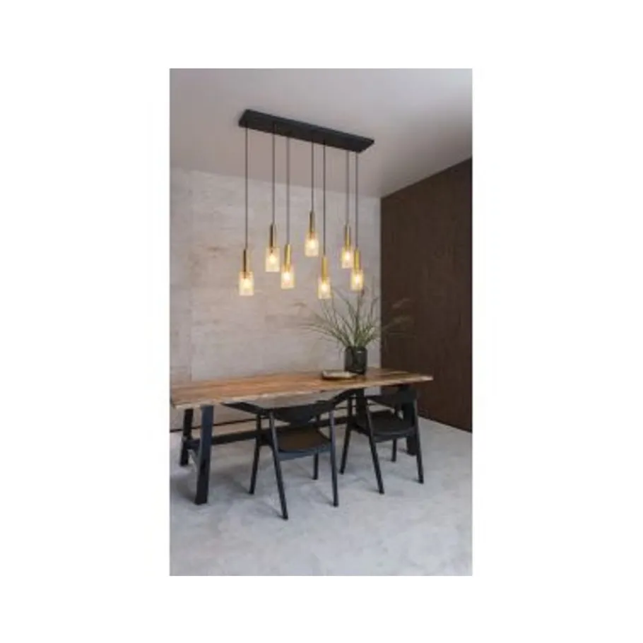 Lucide CORALIE Hanglamp-Transp.-7xE27-40W-Glas New