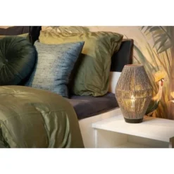 Lucide CORDULLE Tafellamp-Grijs-1xE27-40W-Papier Best