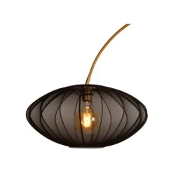 Lucide CORINA Booglamp-Zwart-1xE27-40W-Polyes.